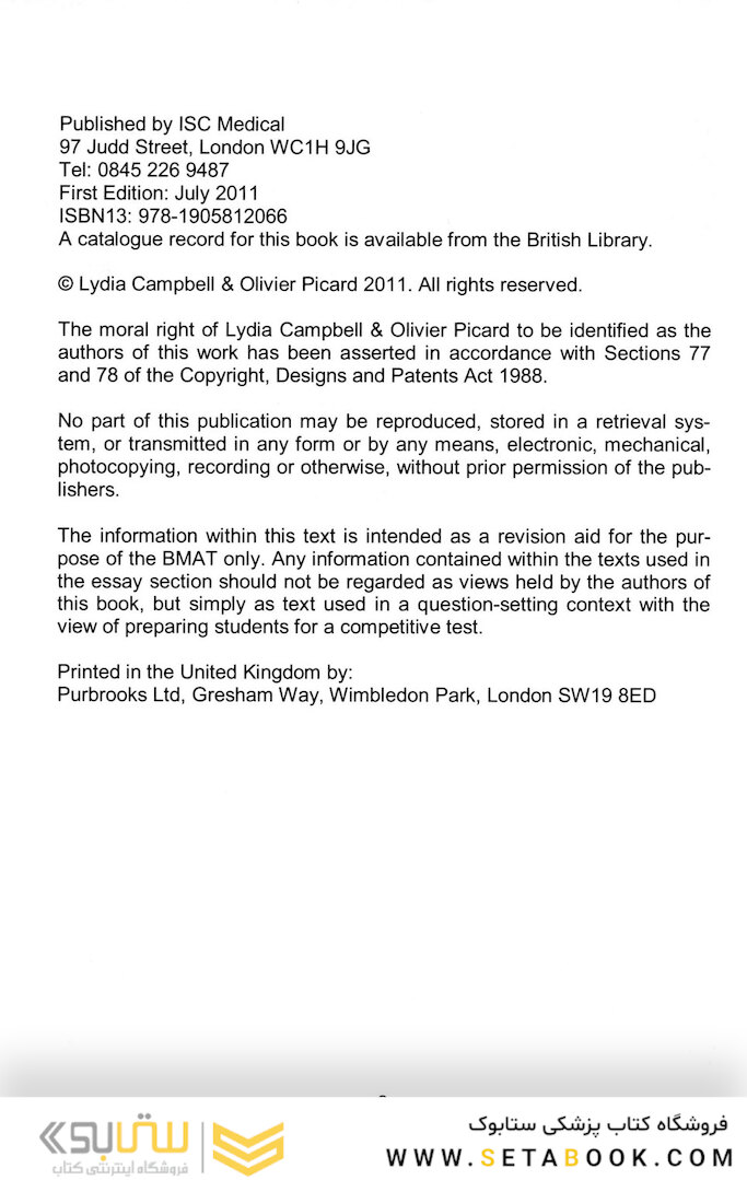 Get Into Medical School: 400 Bmat Practice Questions2011