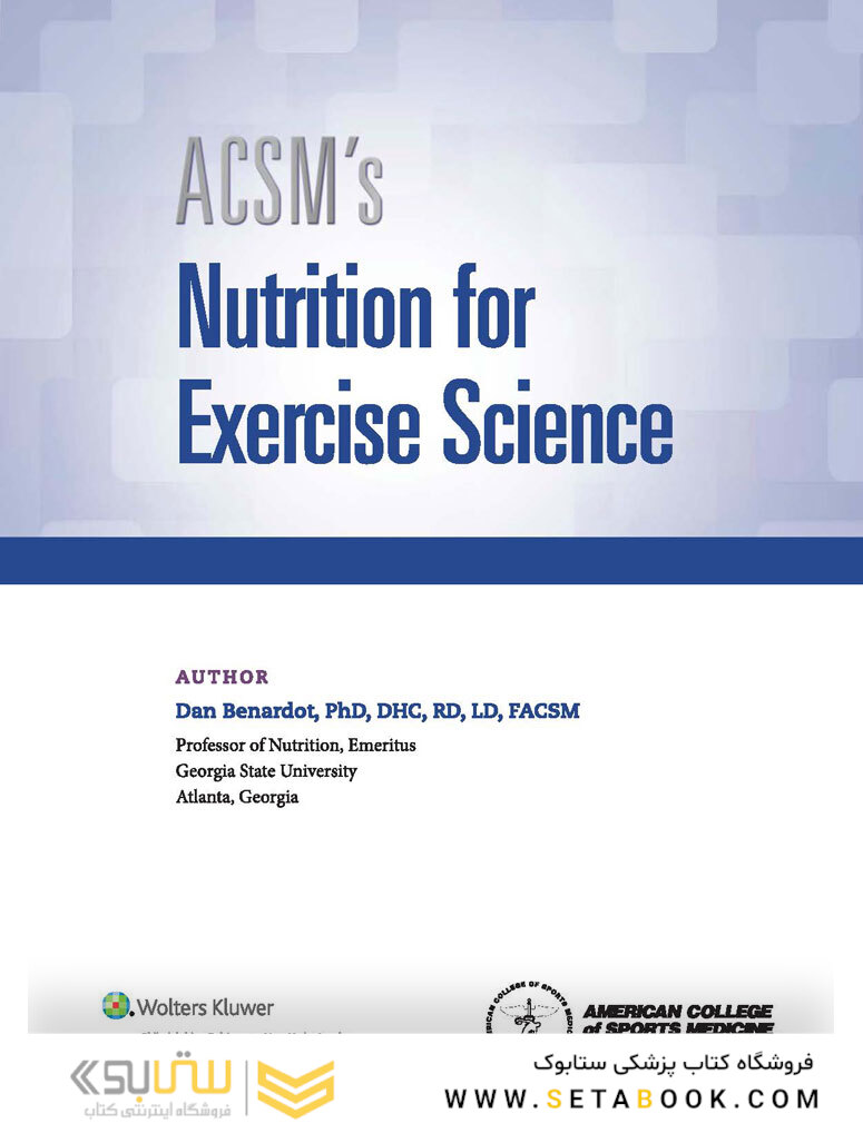 ACSM’s Nutrition for Exercise Science2018