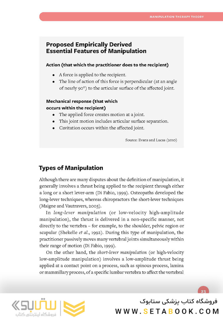 Osteopathic and Chiropractic Techniques for Manual Therapist