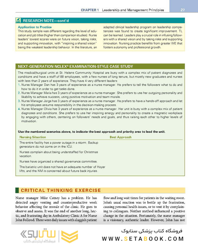 Leadership and Nursing Care Management 2021