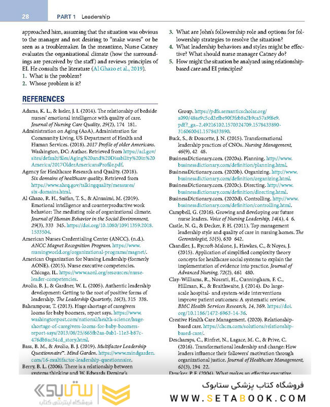 Leadership and Nursing Care Management 2021