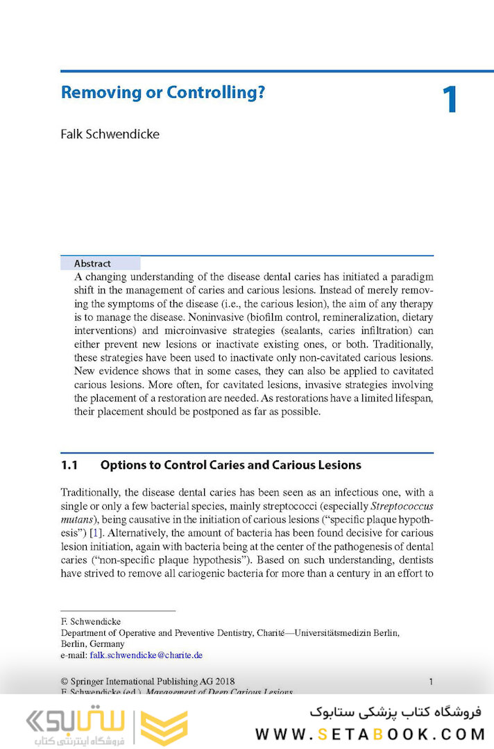 Management of Deep Carious Lesions 2018