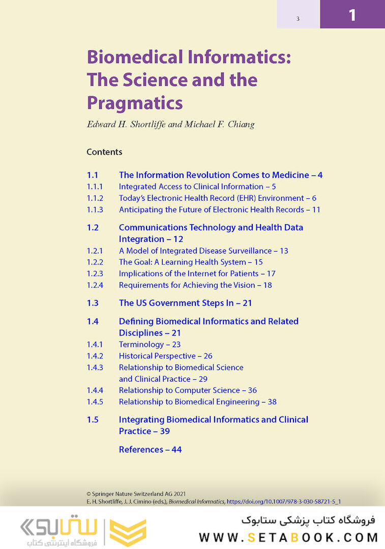Biomedical Informatics: Computer Applications in Health Care and Biomedicine 5th ed 2021