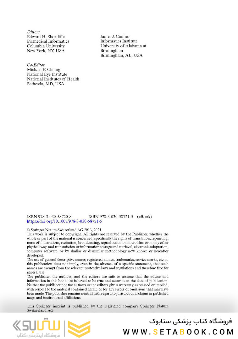 Biomedical Informatics: Computer Applications in Health Care and Biomedicine 5th ed 2021