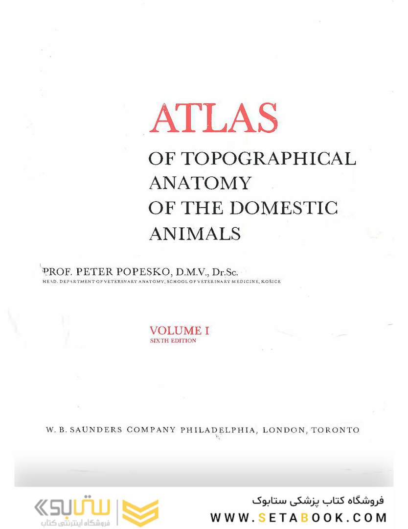 Atlas of Topographical Anatomy of the Domestic Animals 2nd Edicion
