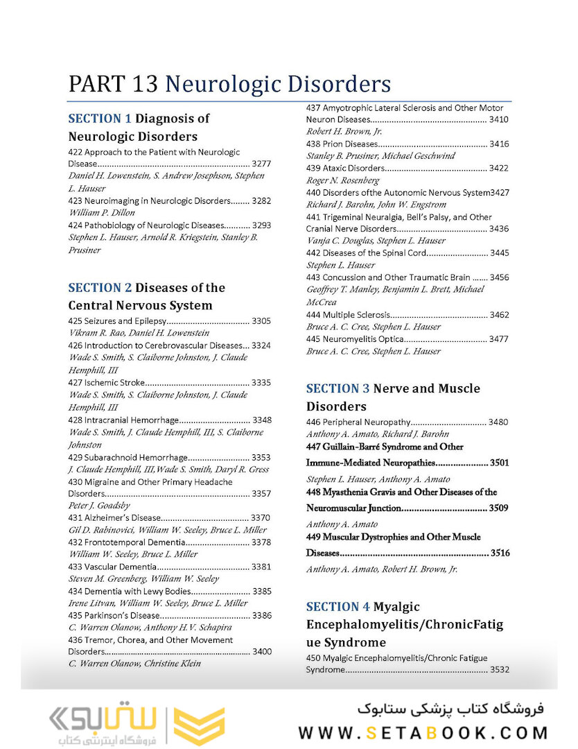 HARRISONS PRINCIPLES OF INTERNAL MEDICINE Part Neurologic Disorders