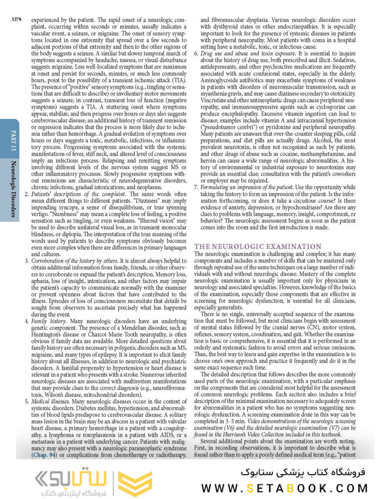 HARRISONS PRINCIPLES OF INTERNAL MEDICINE Part Neurologic Disorders