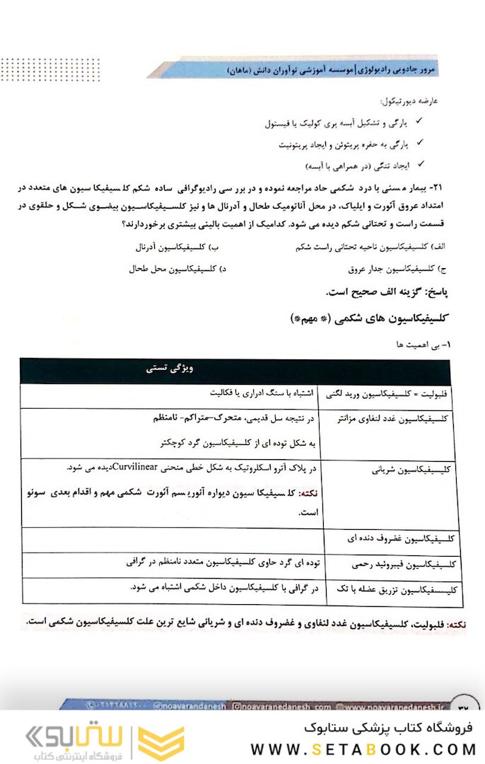 مرور جادویی رادیولوژی ویرایش آزمون 1403