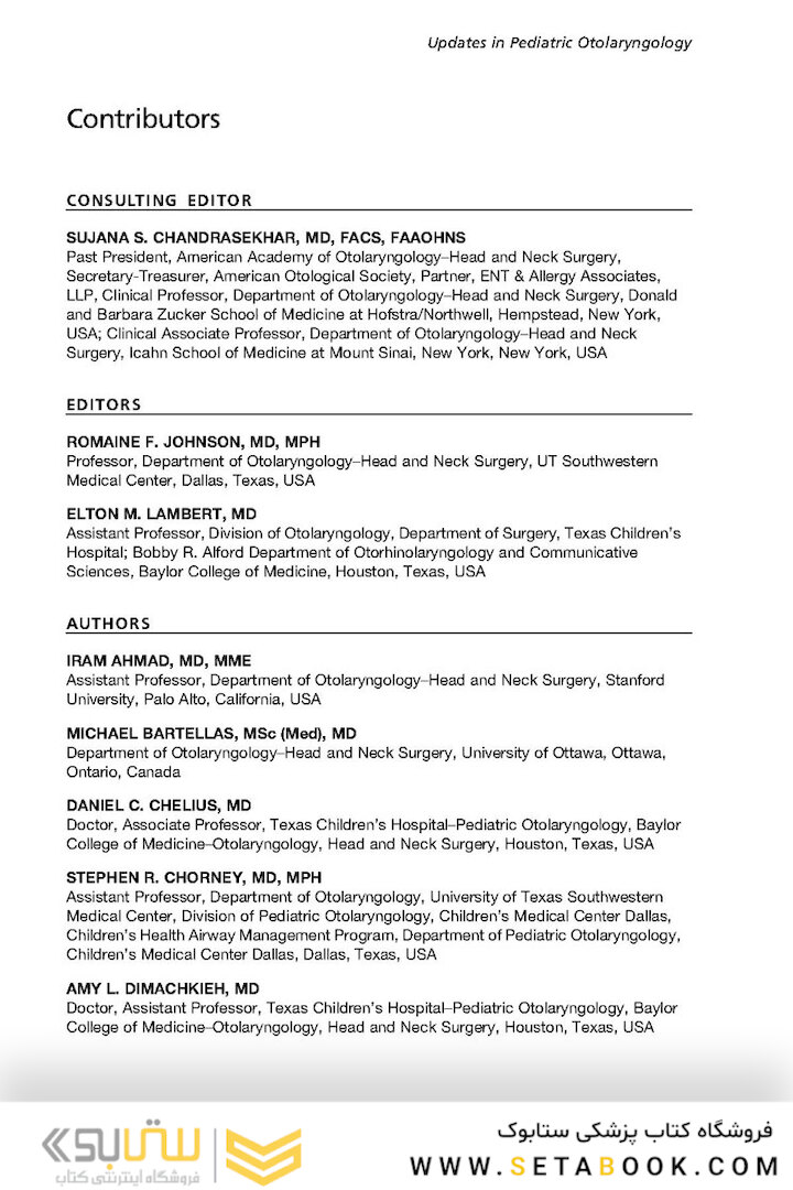 Updates in Pediatric Otolaryngology , An Issue of Otolaryngologic Clinics of North America