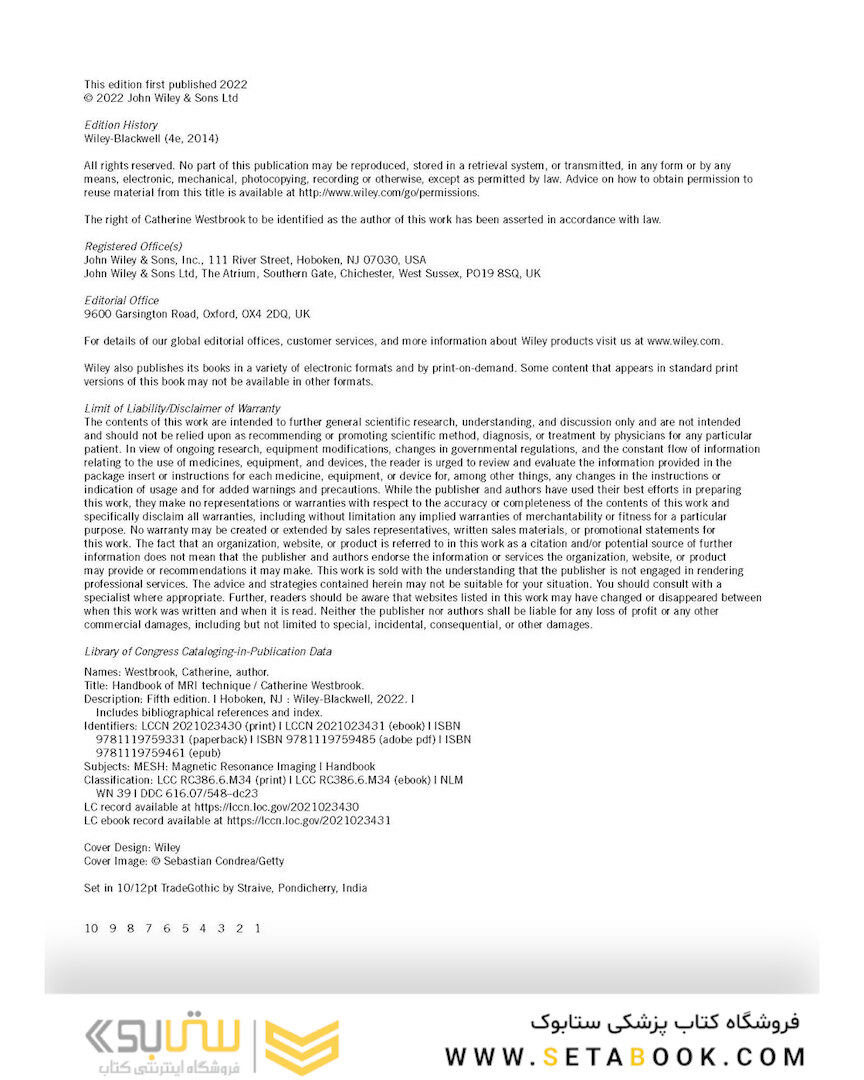 Handbook of MRI Technique 2022