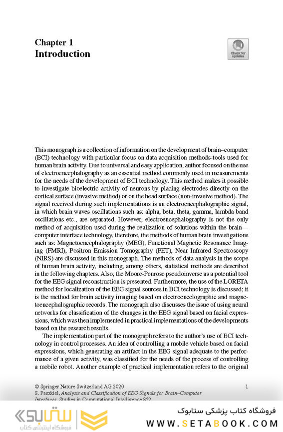 Analysis and Classification of EEG Signals for Brain–Computer Interfaces