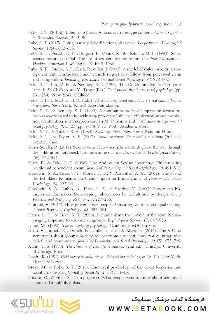 Social Cognition : Selected Works of Susan Fiske