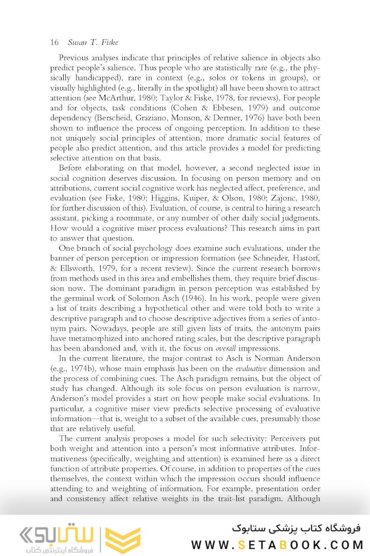 Social Cognition : Selected Works of Susan Fiske