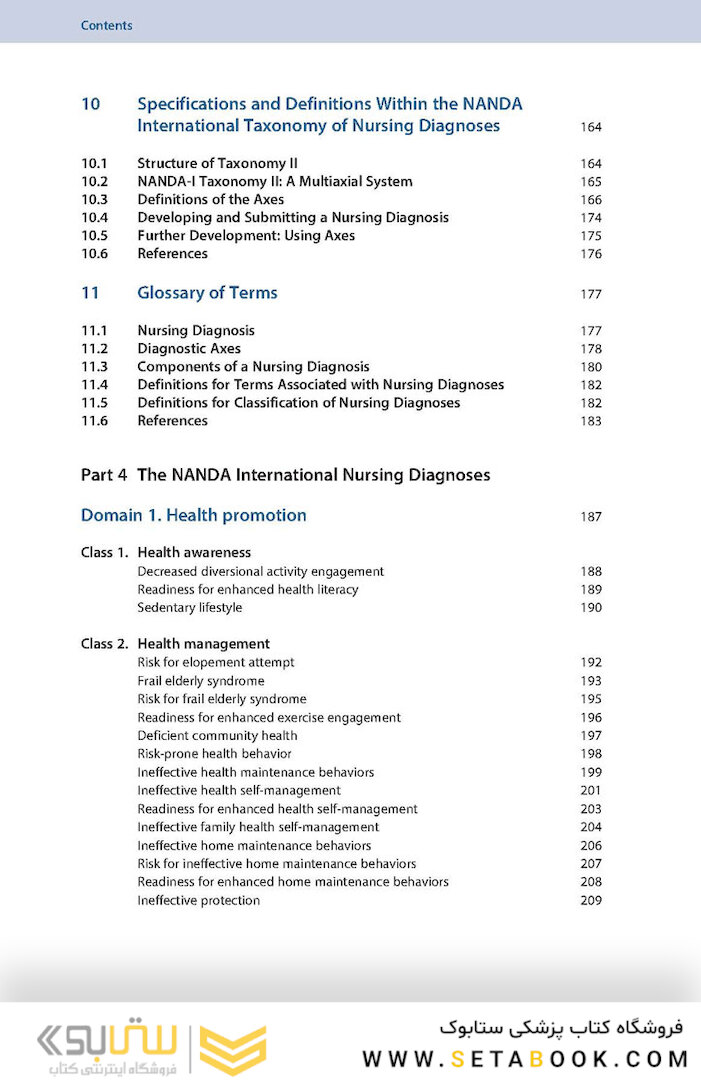 NANDA International Nursing Diagnoses: Definitions - Classification, 2021-2023 12th Edicion