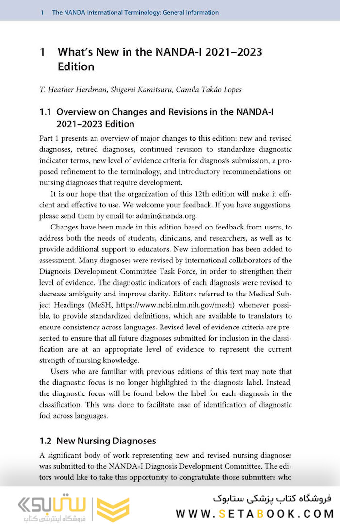 NANDA International Nursing Diagnoses: Definitions - Classification, 2021-2023 12th Edicion
