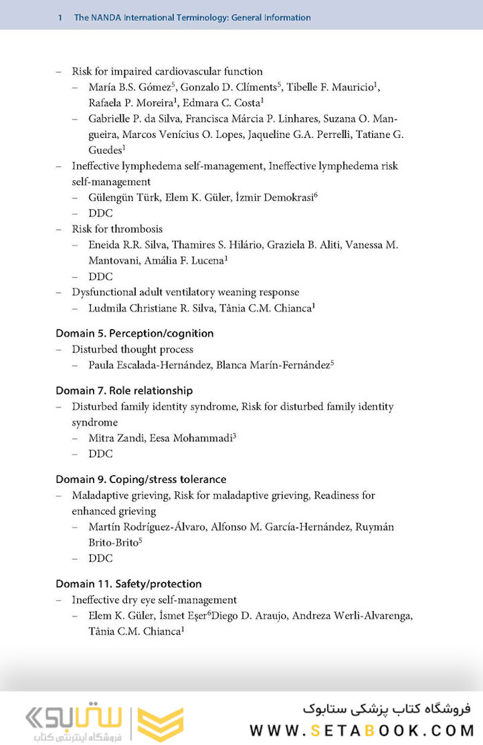 NANDA International Nursing Diagnoses: Definitions - Classification, 2021-2023 12th Edicion