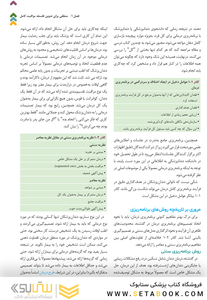 طرح درمان در دندانپزشکی ترمیمی و پروتزهای ایمپلنت