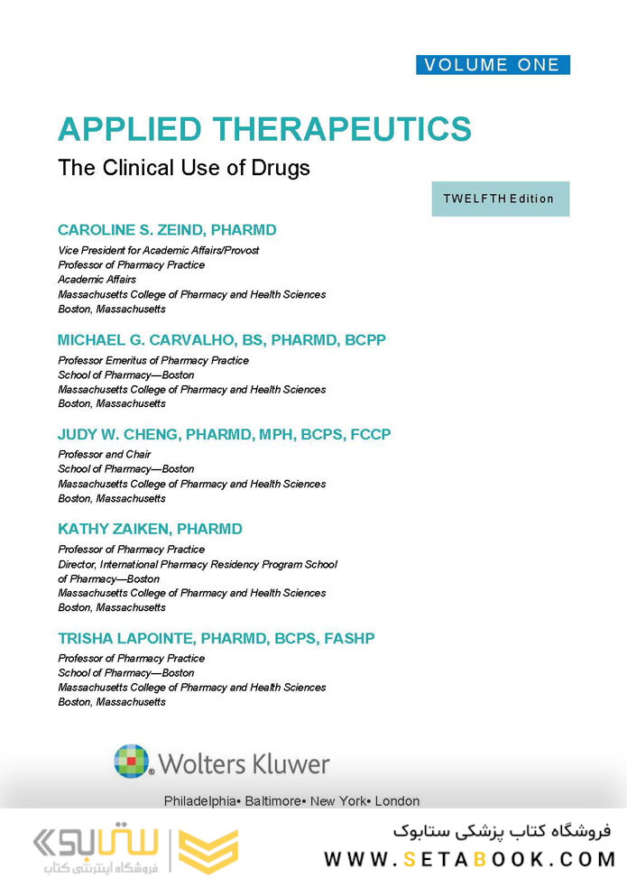 Applied Therapeutics: The Clinical Use of Drugs 12th Edicion 2023