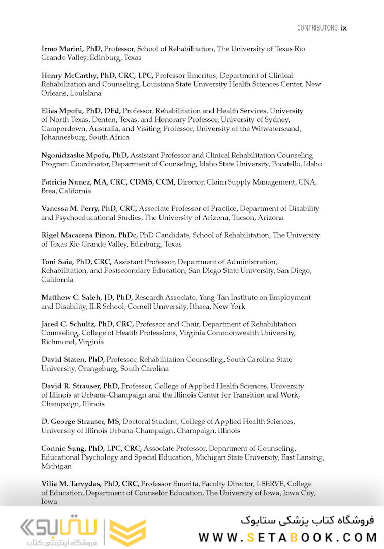 The Professional Practice of Rehabilitation Counseling 3rd Edition