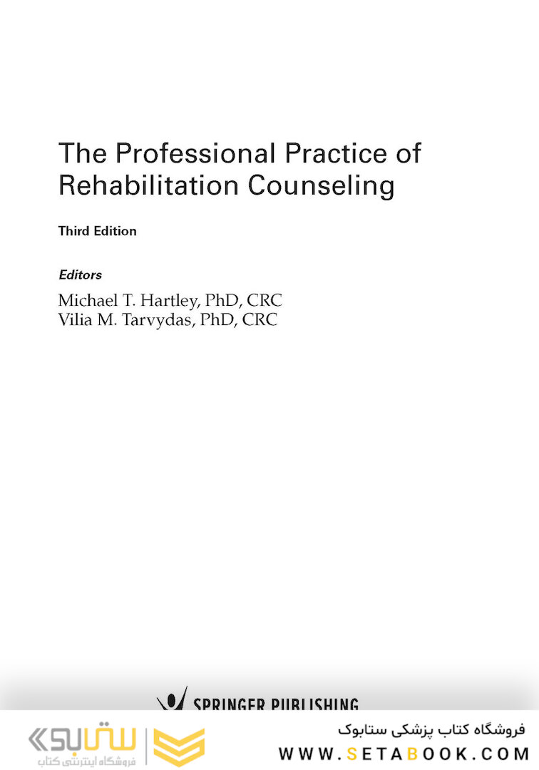 The Professional Practice of Rehabilitation Counseling 3rd Edition
