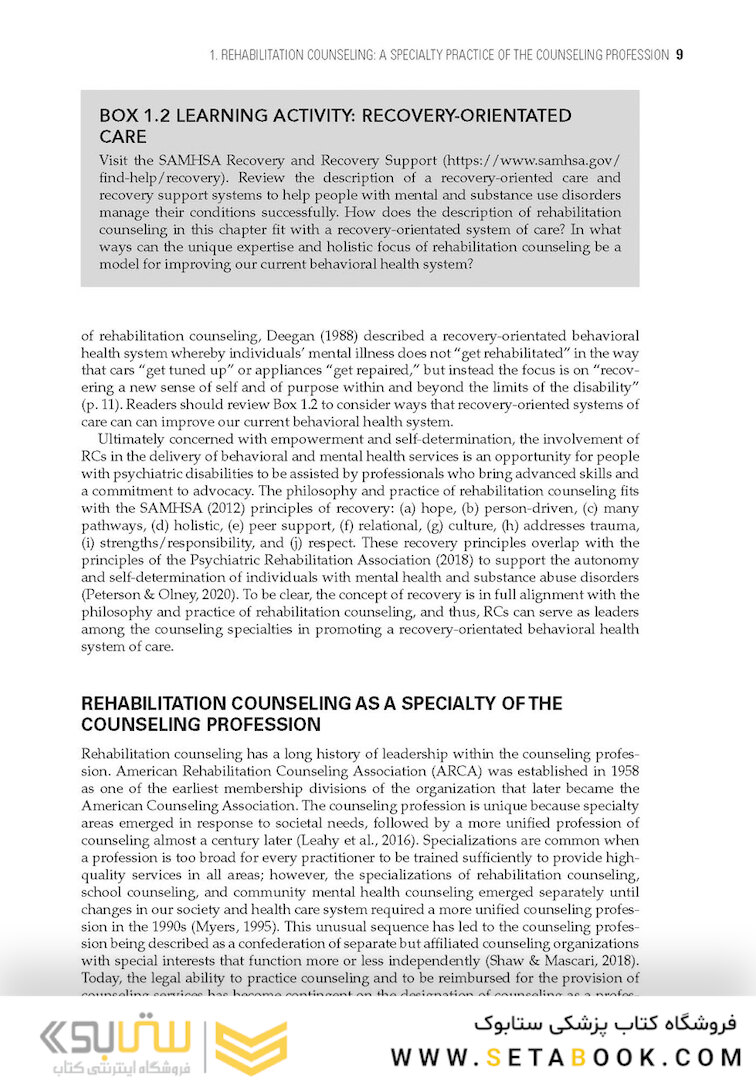 The Professional Practice of Rehabilitation Counseling 3rd Edition