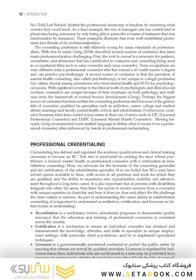 The Professional Practice of Rehabilitation Counseling 3rd Edition