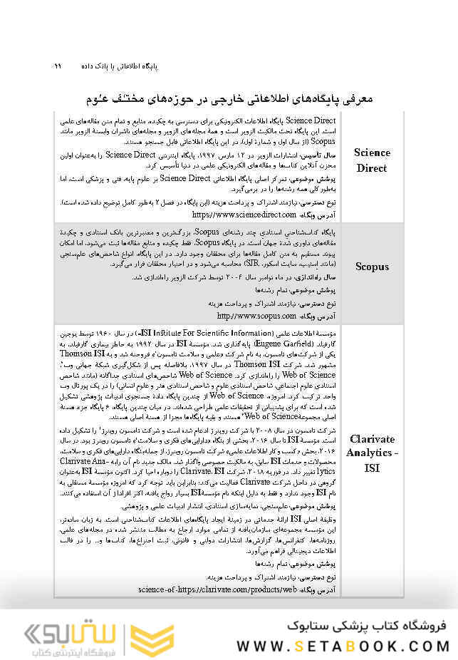 پایگاه های اطلاعاتی علمی