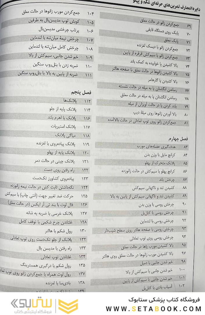 دایره المعارف تمرین های حرفه ای شکم و پهلو