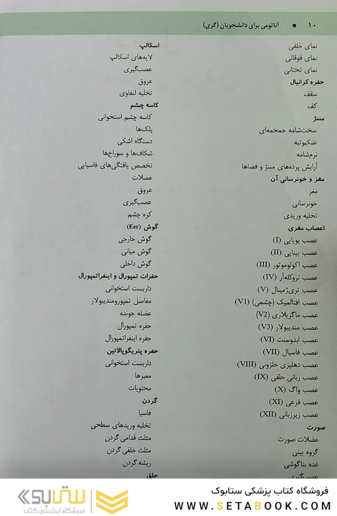 آناتومی گری برای دانشجویان 2024 سر و گردن جلد سوم