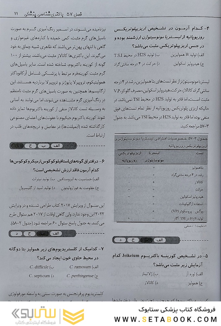 بانک سوالات دوره تکمیلی تخصصی فلوشیپ علوم آزمایشگاهی بالینی 2 میکروب شناسی پزشکی هنری دیویسون 2022