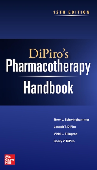 DiPiro's Pharmacotherapy Handbook, 12th Edition 2023